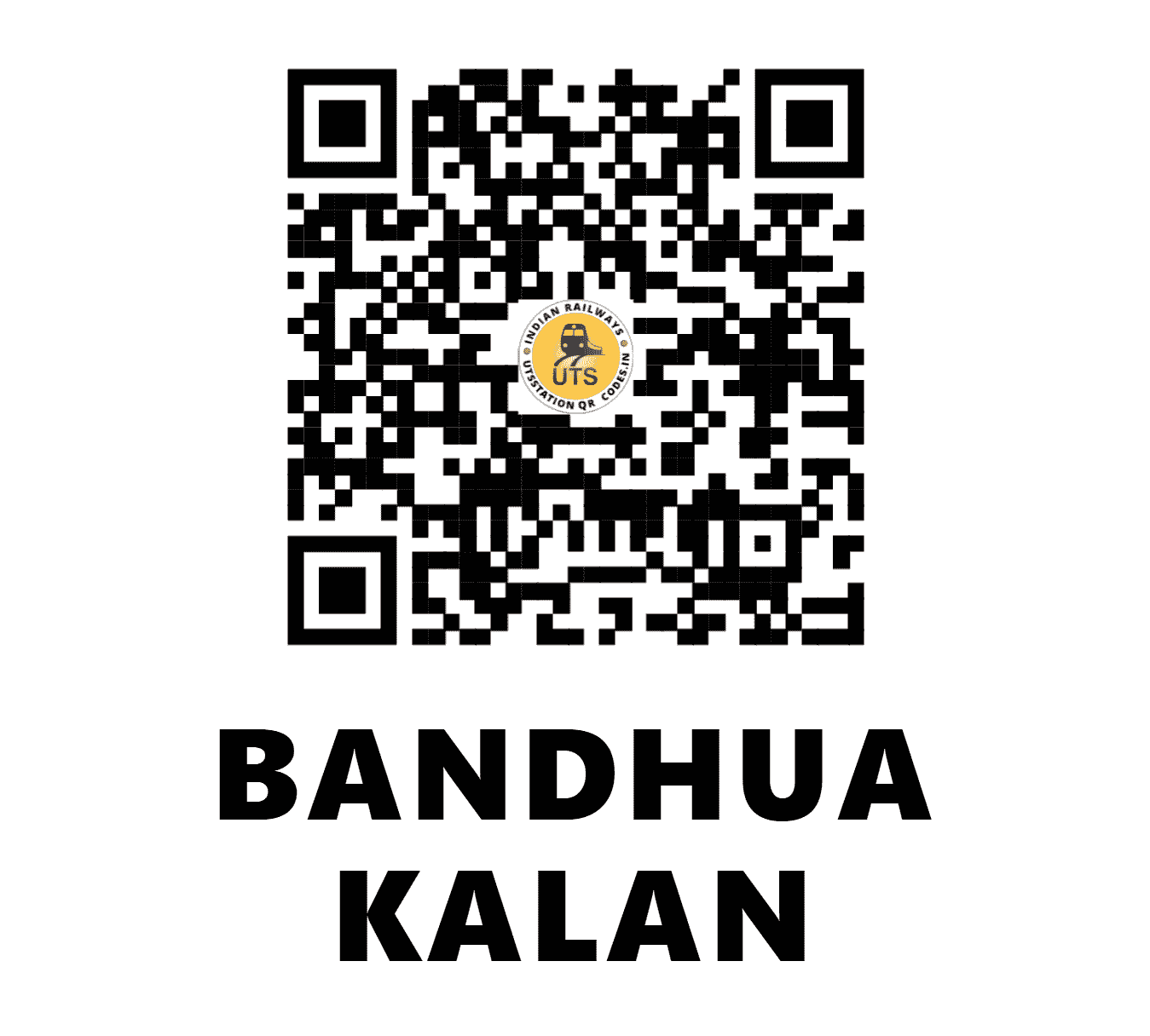 UTS QR Code for BANDHUA KALAN - BDKN - NR (UTTAR PRADESH)
